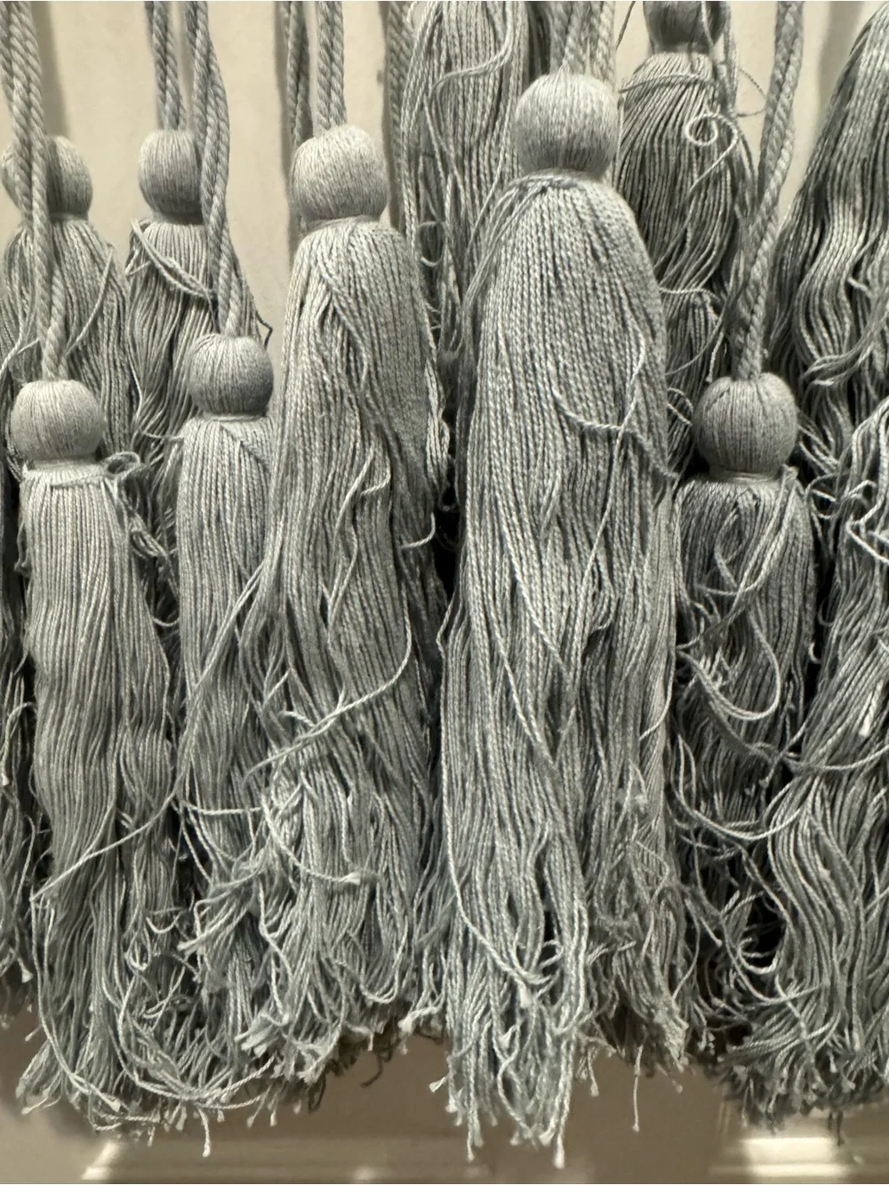 Handcrafted Gray Tassel Macrame Wall Hanging